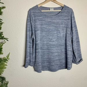 Soma Lounge Shirt Heather Blue Boxy Oversize Top L